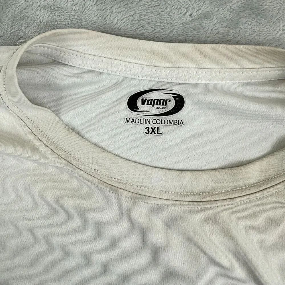 Vapor Shirt Men 3XL White Athleisure Sand Salt Sure Sun Workout Gym Beach Pirate - Picture 2 of 11